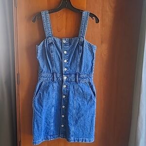 Paige Womens Maddy Blue Denim Short Casual Mini Dress